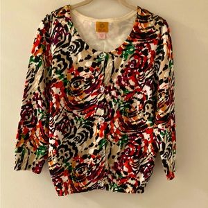 Ruby Rd Floral Cardigan size Large‎